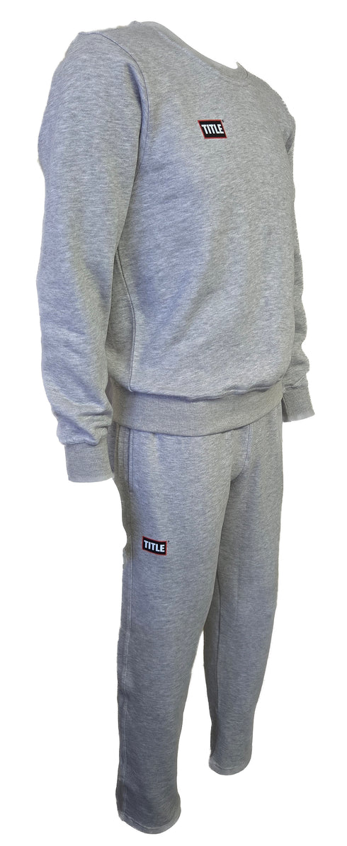 Title Tracksuit - Fleece - Grey- Top and Pants Set